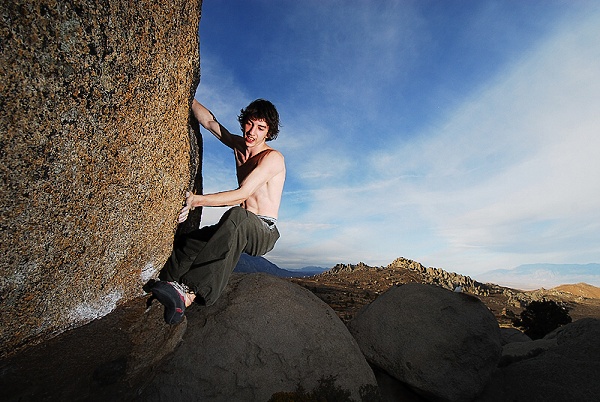 Ty Landman, bouldering v Bishopu