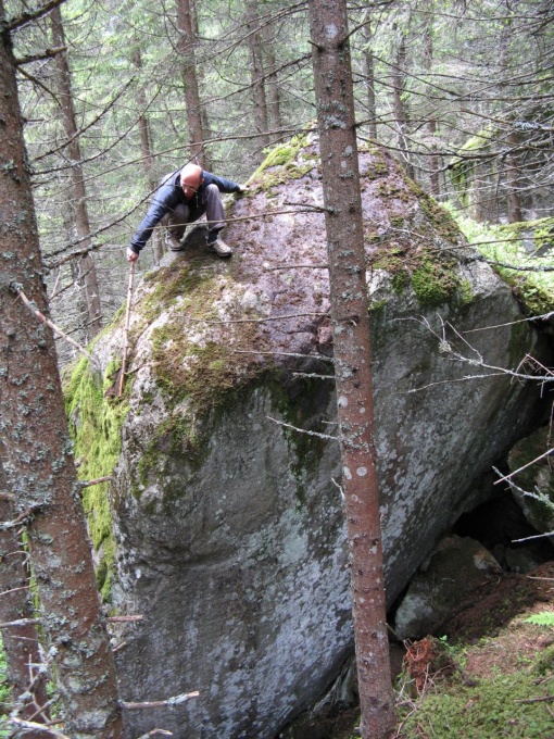 Andrey, čištění nových bouldrů