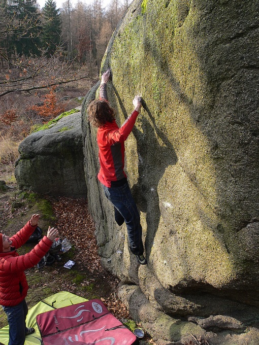 Adam Ondra, Blues o spolykaných chytech 8A, Petrohrad - klíčový deadpoint